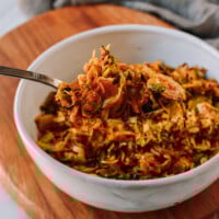 Honey Sriracha Roasted Brussels Sprouts, thewoksoflife.com