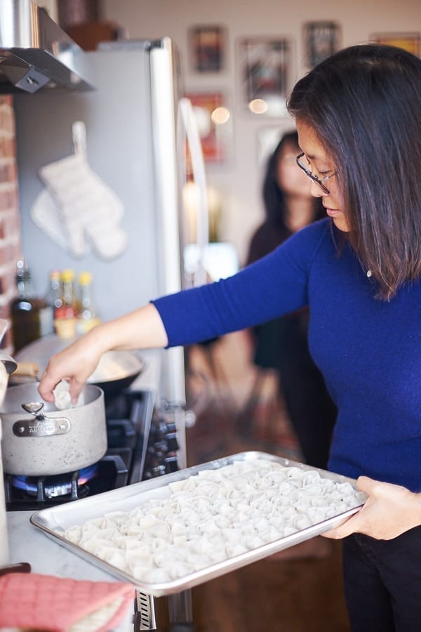 Judy cooking wontons, thewoksoflife.com