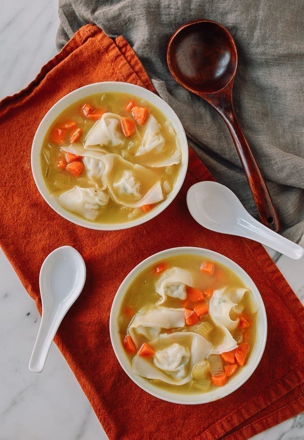 Chicken Noodle Wonton Soup, thewoksoflife.com