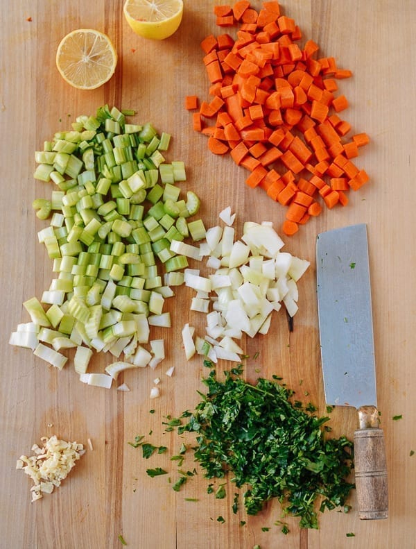 Chicken Noodle Wonton Soup ingredients, thewoksoflife.com