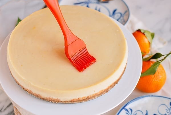 Brushing syrup on cake, thewoksoflife.com