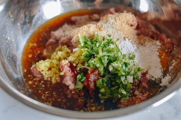 Lion's Head Meatball mixture, thewoksoflife.com