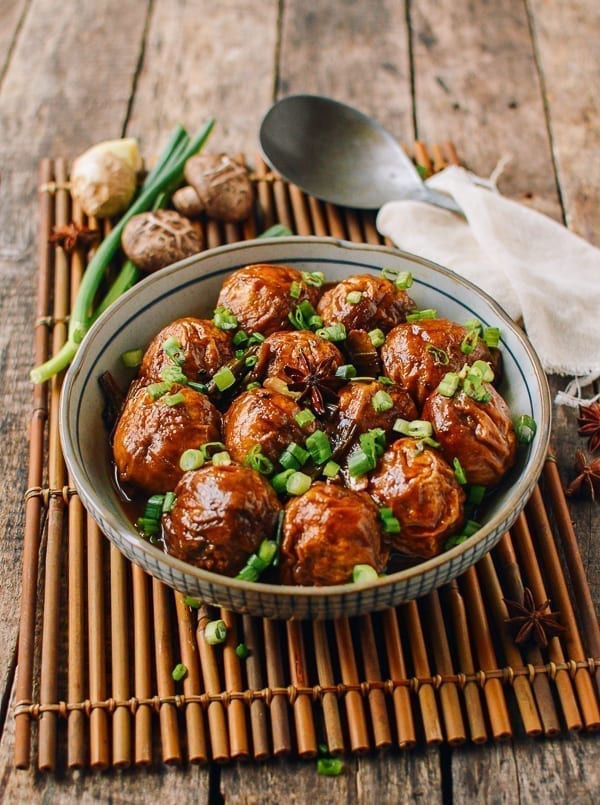 Chinese Stuffed Fried Gluten Balls, thewoksoflife.com