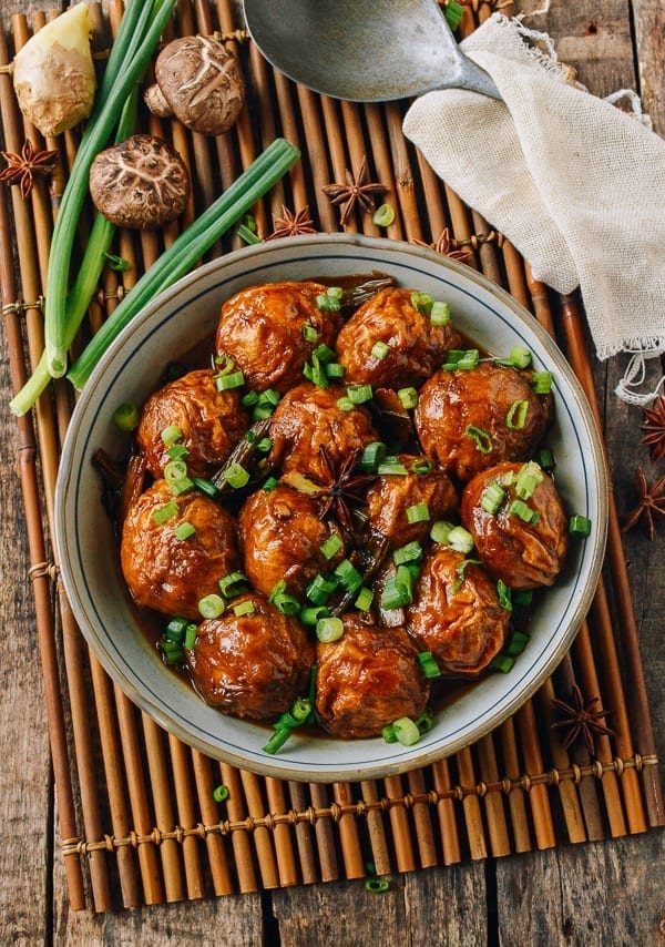 Chinese stuffed fried gluten balls, thewoksoflife.com