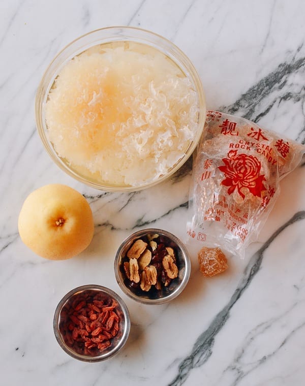 Snow Fungus Soup Ingredients, thewoksoflife.com