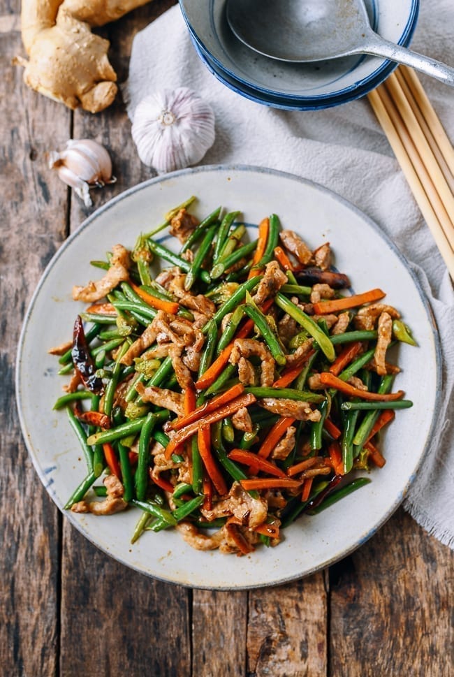 Stir-fried garlic scapes