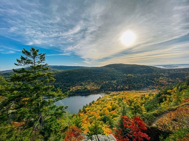 View from top of Beech Cliffs Trail in Acadia, thewoksoflife.com