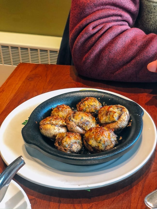 Crab Stuffed Mushrooms at Galyn's Bar Harbor, thewoksoflife.com