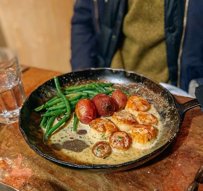 Scallops in Pernod from Street & Co. In Portland, Maine