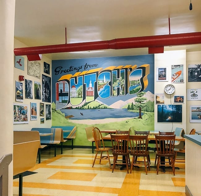 Interior of Dutch's in Portland, Maine
