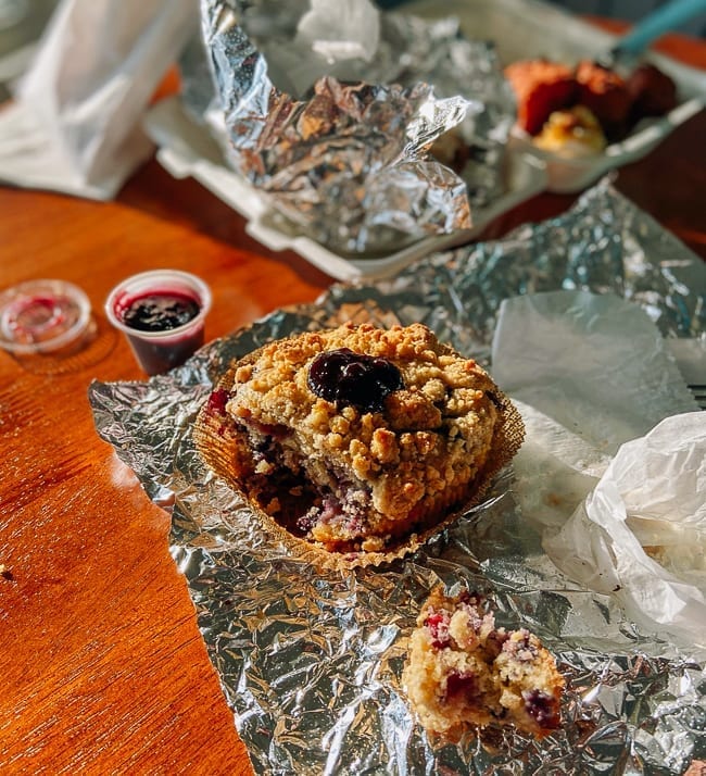 Blueberry muffin from Dutch's in Portland, ME