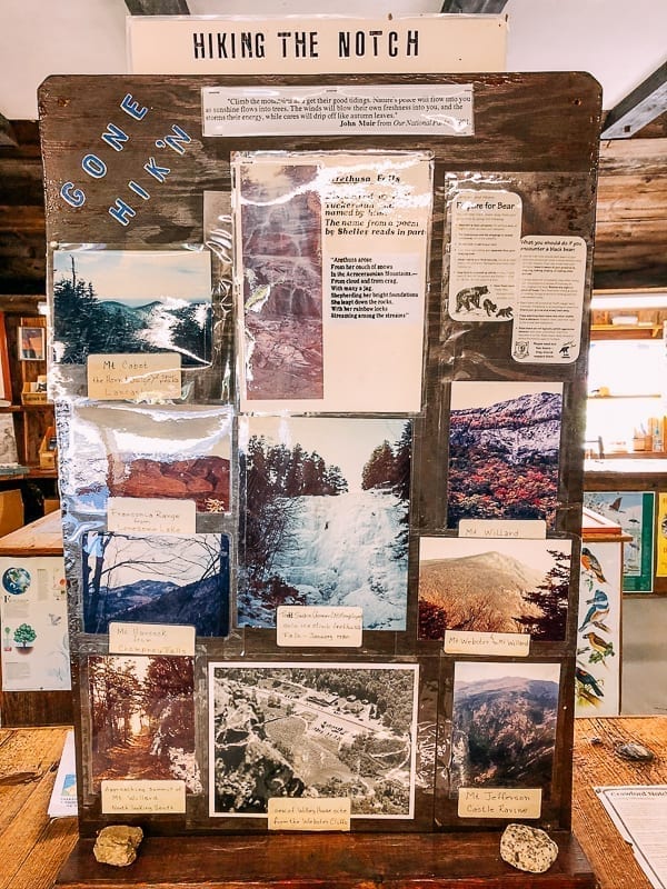 Signs in Crawford Notch State Park visitor’s center, thewoksoflife.com