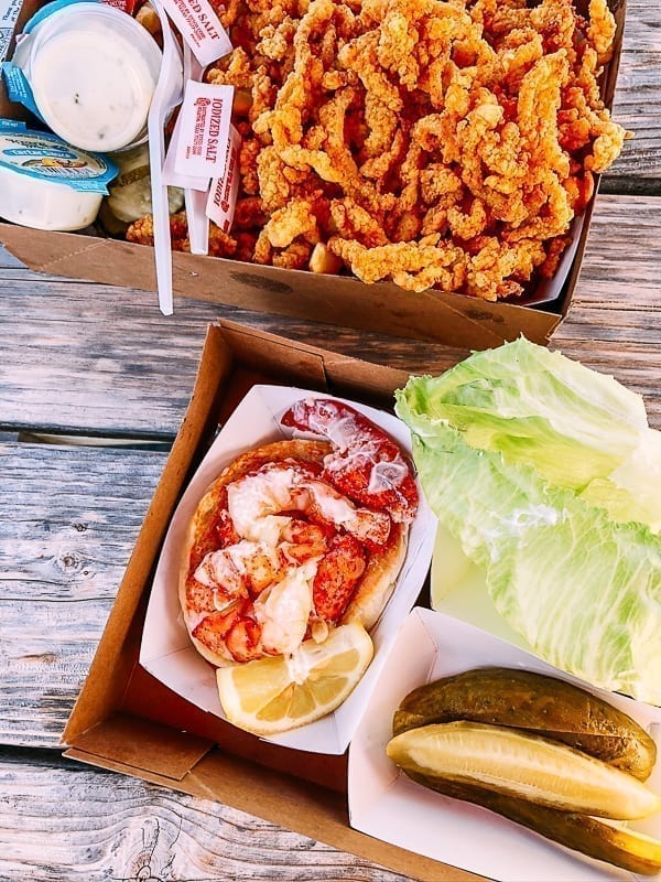 Lobster and fried clam strips - Maine seafood, thewoksoflife.com