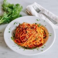 Tuna Tomato Pasta, thewoksoflife.com