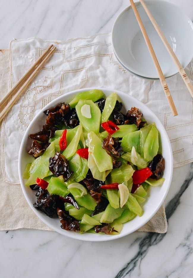 Chinese Celtuce Recipe, thewoksoflife.com