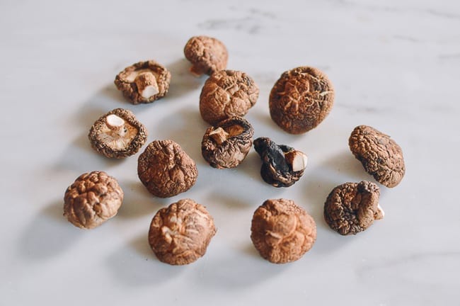Air dried shiitake mushrooms, thewoksoflife.com