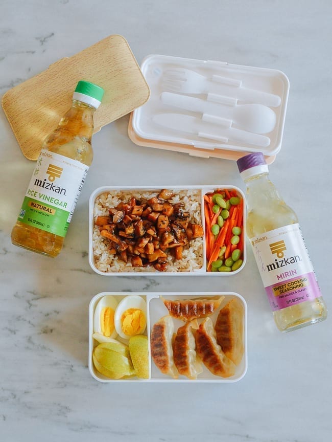 Mizkan Rice Vinegar and Mirin in bento box recipe, thewoksoflife.com