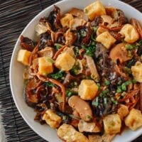 Steamed Seitan with Mushrooms & Dried Lily Flowers, thewoksoflife.com