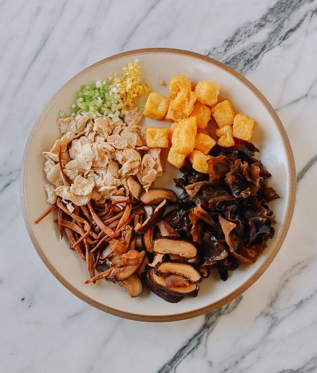 Chinese Steamed Vegan Chicken Ingredients, thewoksoflife.com