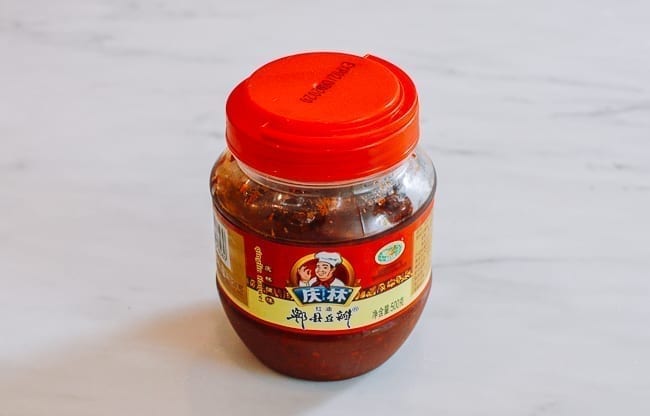 jar of spicy bean sauce