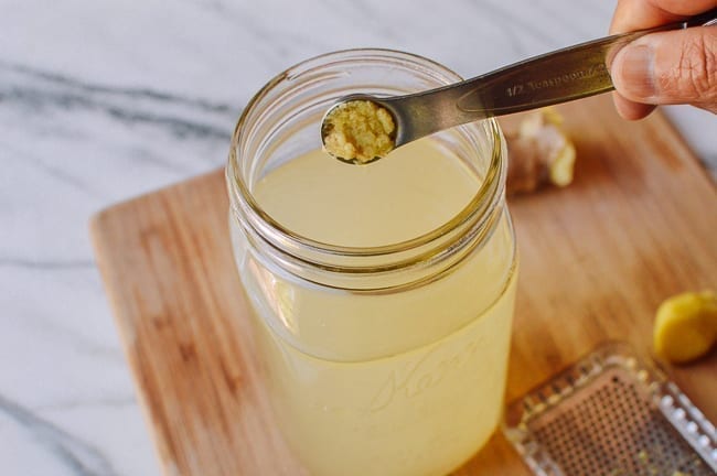 Adding ginger to stir-fry sauce, thewoksoflife.com