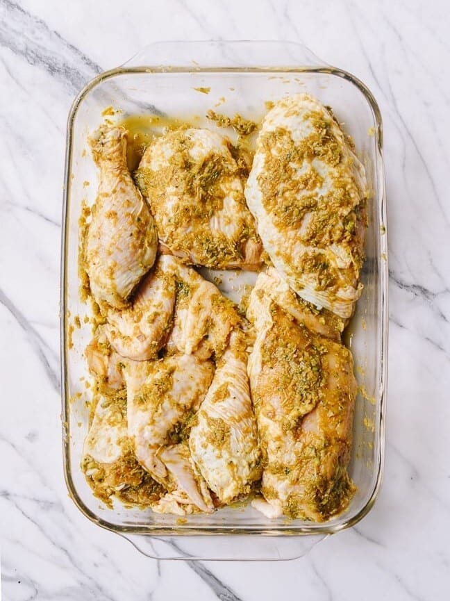 Marinated chicken for gai yang, thewoksoflife.com