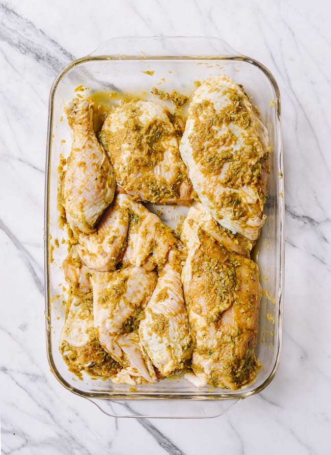 Marinated chicken for gai yang, thewoksoflife.com