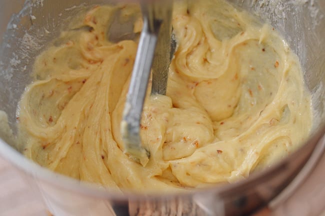 Batter with osmanthus syrup in it, thewoksoflife.com