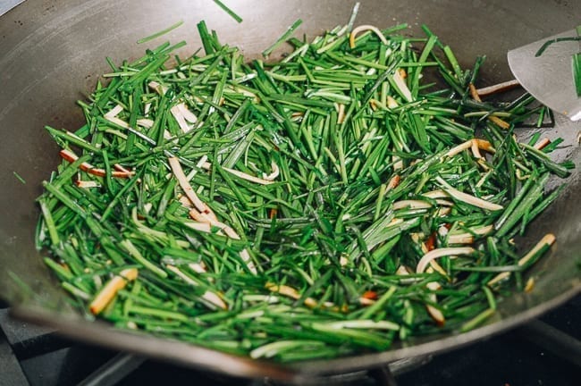 Stir-fried chinese chives with tofu, thewoksoflife.com