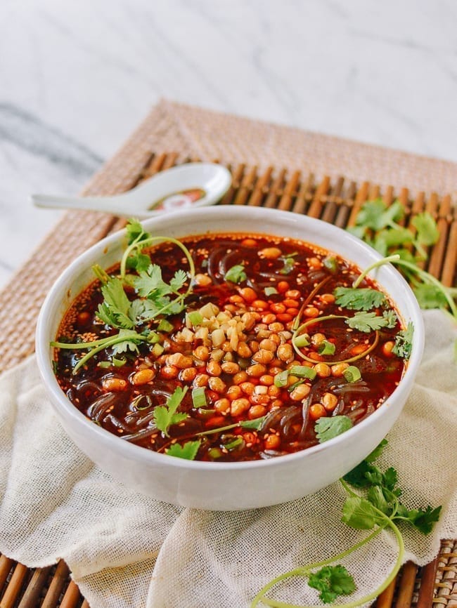 Suan La Fen Hot and Sour Sweet Potato Noodles, thewoksoflife.com