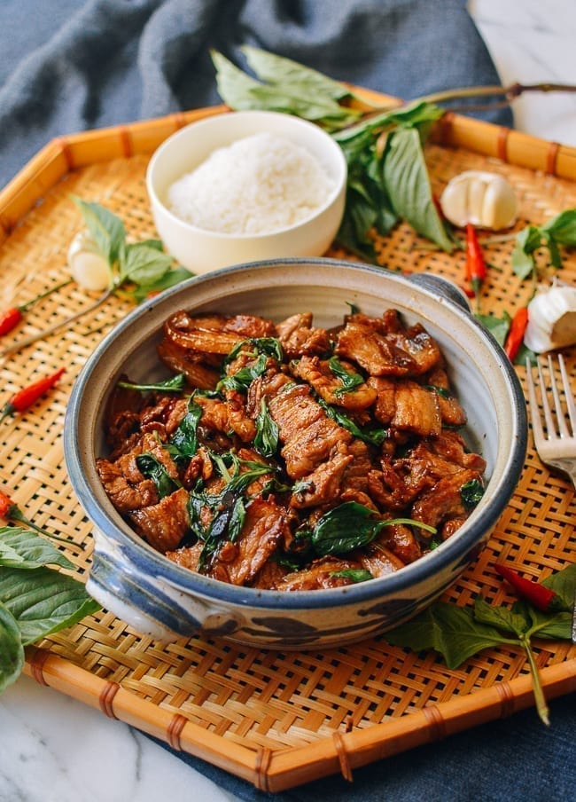 Thai Basil Pork Belly, thewoksoflife.com
