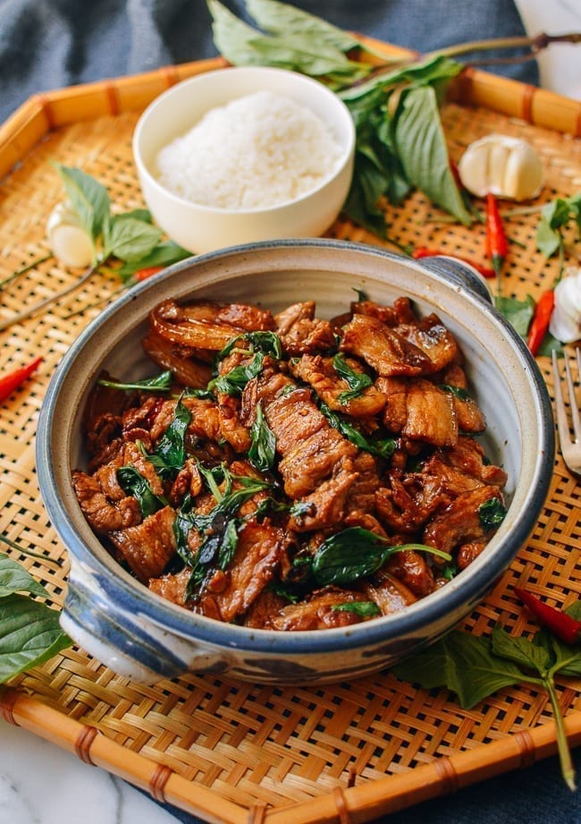 Thai Basil Pork Belly, thewoksoflife.com