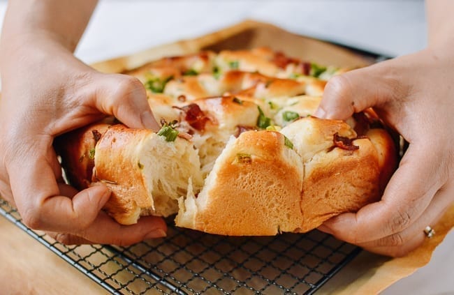 Bacon Scallion Pull-Apart Milk Bread