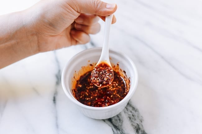 Chili Oil with sesame seeds, thewoksoflife.com