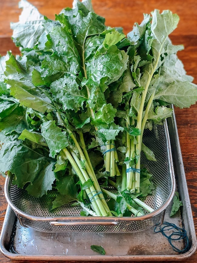 Greens tied into bundles, thewoksoflife.com