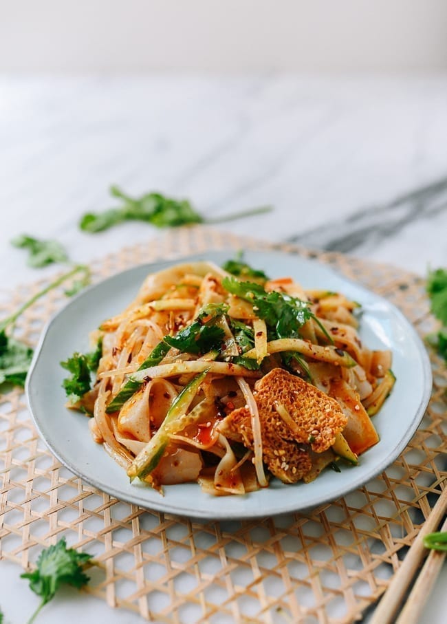 Spicy Cold Skin Noodles (Liangpi), thewoksoflife.com