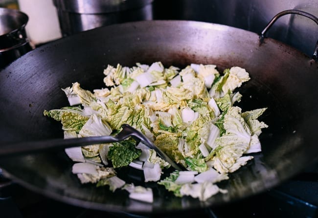 Stir-frying napa cabbage, thewoksoflife.com