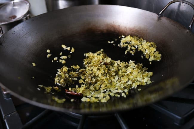 Stir-frying Chinese mustard greens, thewoksoflife.com