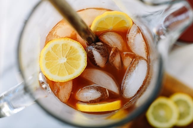 Stirring tamarind iced tea, thewoksoflife.com