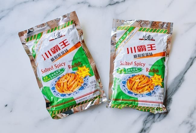 Vacuum sealed packages of zha cai, thewoksoflife.com