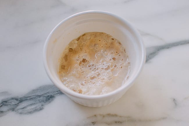 Activated yeast in water, thewoksoflife.com