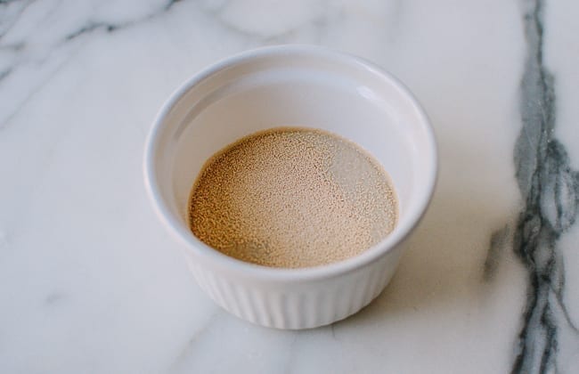 Dissolving yeast in water, thewoksoflife.com
