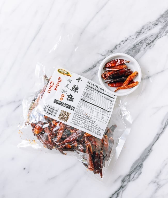 packet of Chinese dried chili peppers