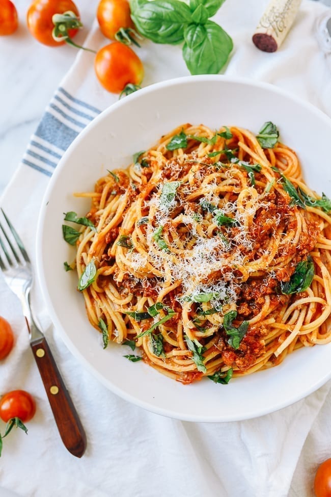 Roasted Tomato Meat Sauce and Spaghetti, thewoksoflife.com