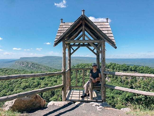 Judy at Whittier Outlook at Mohonk, thewoksoflife.com