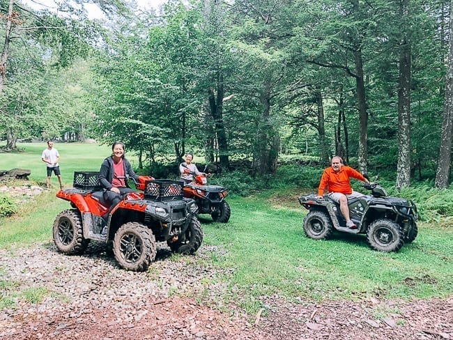 Sarah, Kaitlin, and David on ATVs, thewoksoflife.com