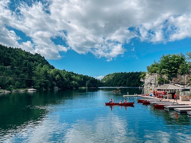 Canoeing on Mohonk Lake, thewoksoflife.com