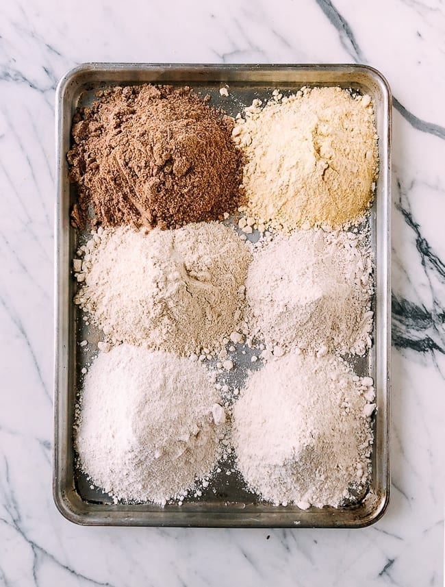 Six different grains milled into flour, thewoksoflife.com