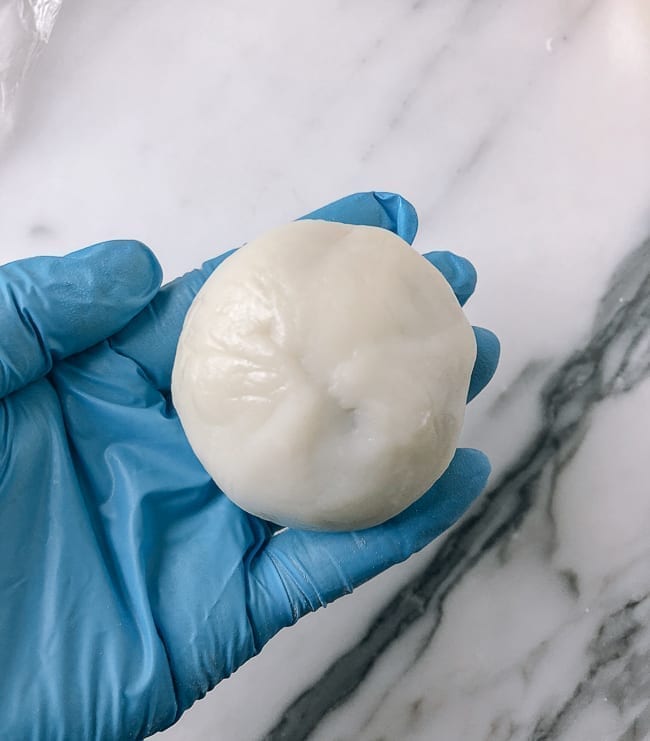 Ball of mochi with filling inside, thewoksoflife.com