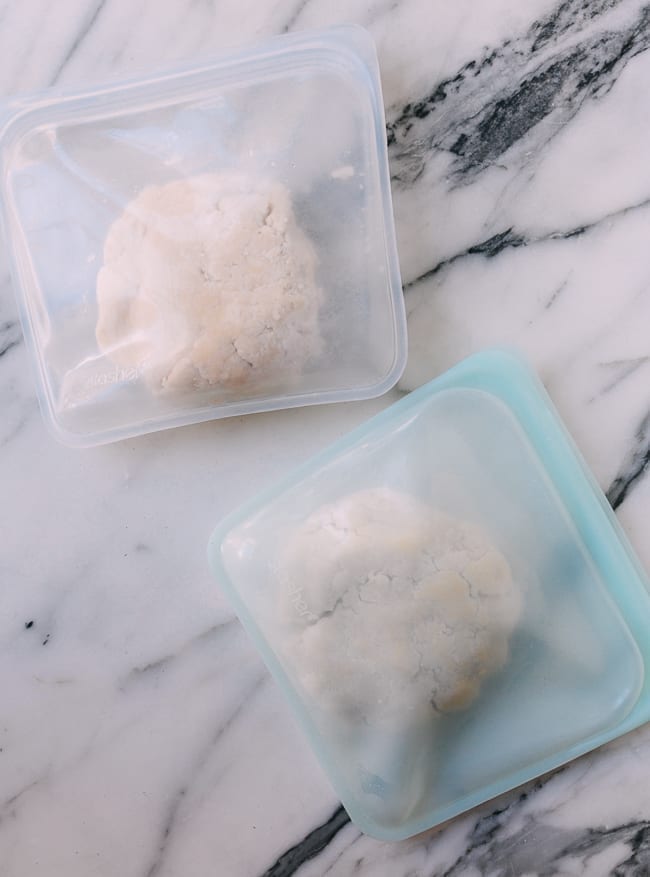 Pie Dough Discs in Reusable silicone bags, thewoksoflife.com